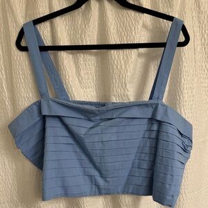 🦋(4/$40)NWT A&F blue crop tank XXL